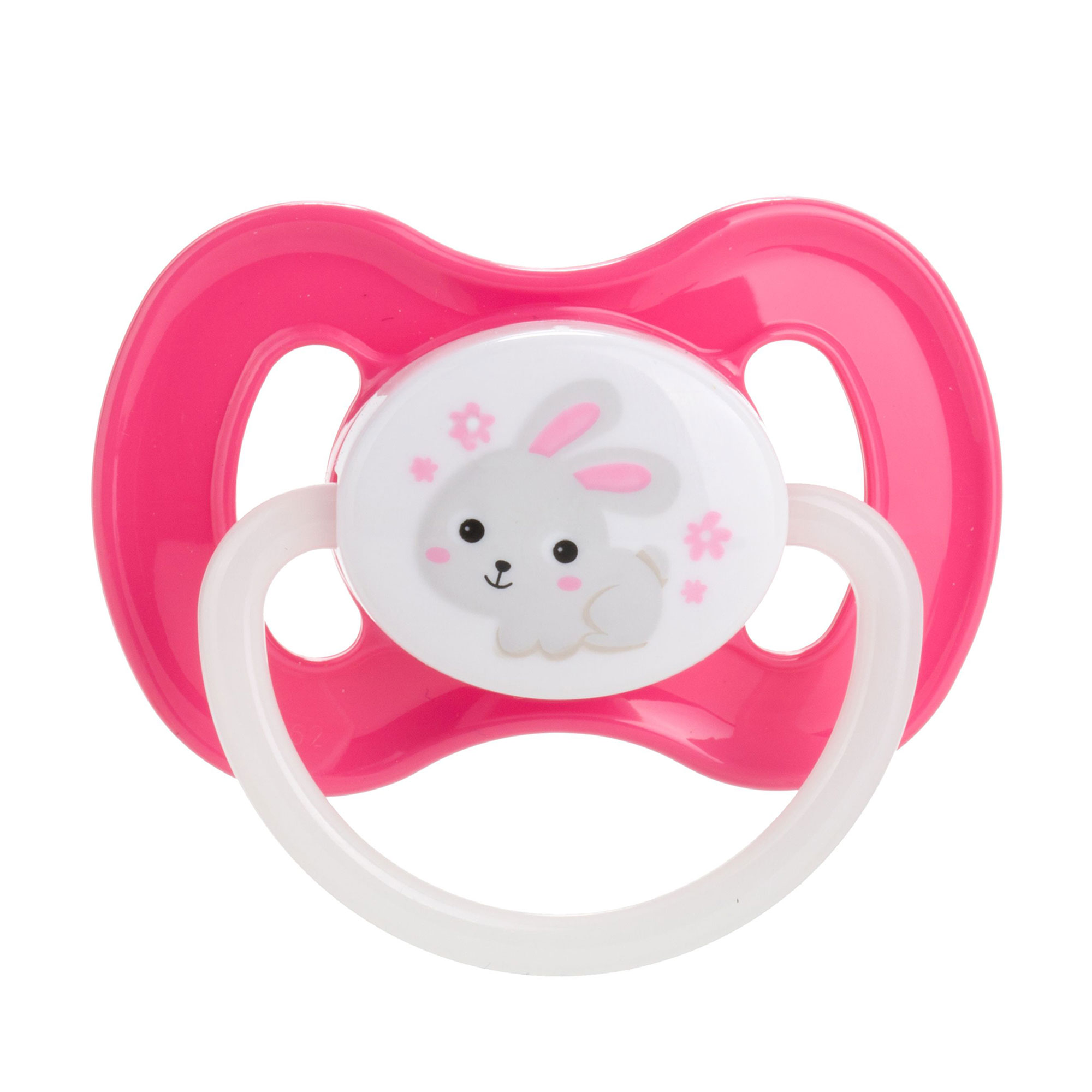 Пустушка Canpol Babies Bunny &amp; Company латексна, кругла, 6-18 місяців, рожева